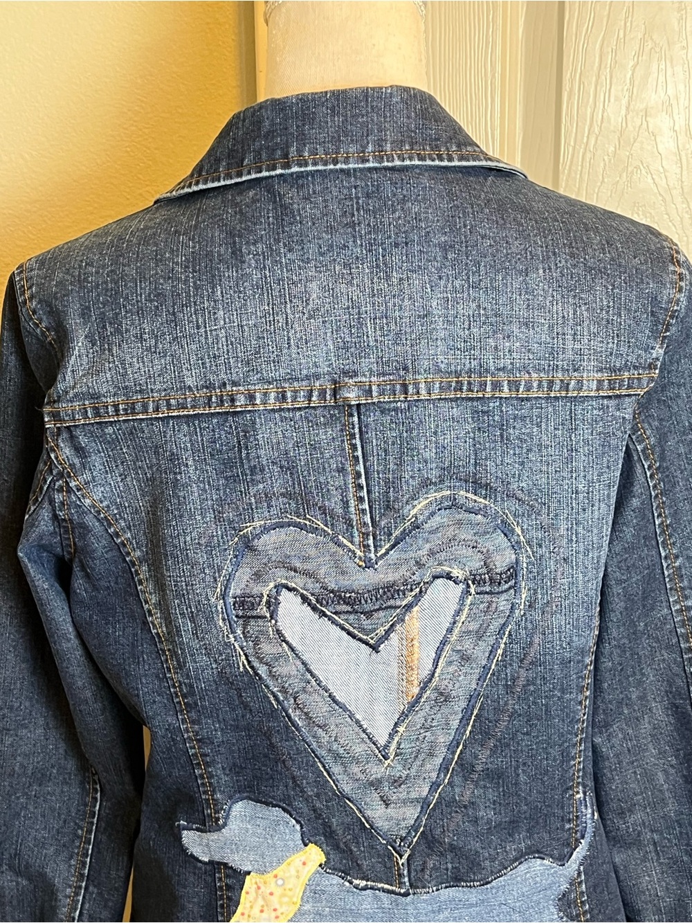 DACHSHUND Upcycled Denim Jacket - Picture 2 of 12